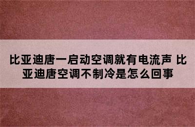 比亚迪唐一启动空调就有电流声 比亚迪唐空调不制冷是怎么回事